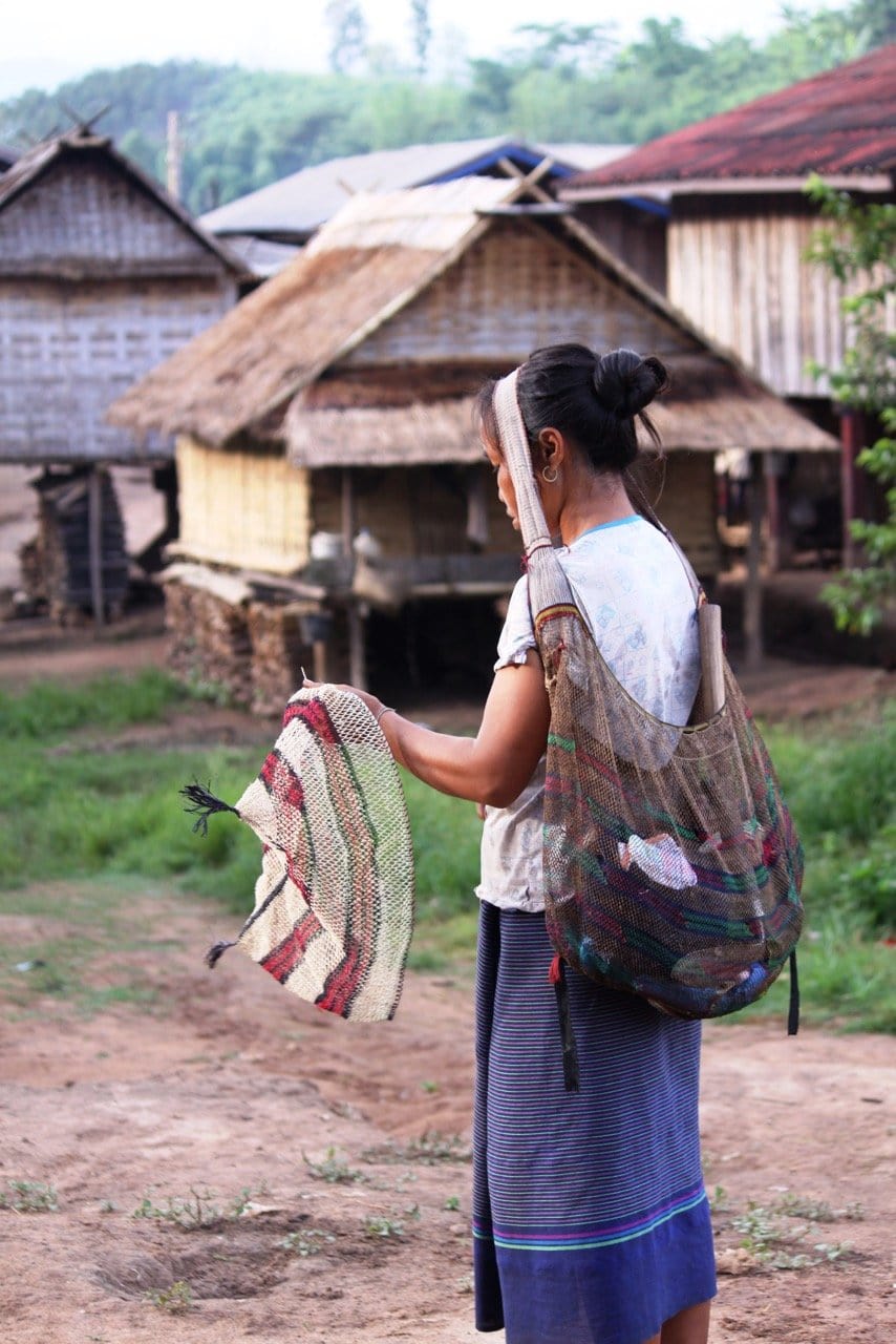 Khmu 2 String Bag Natural (FOUND)