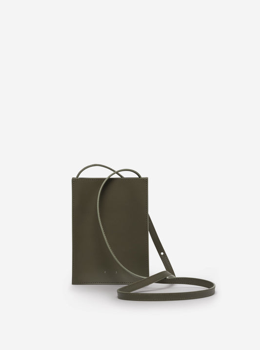 PB0110 - Olive green leather bucket bag AB 103.1 - Schwittenberg
